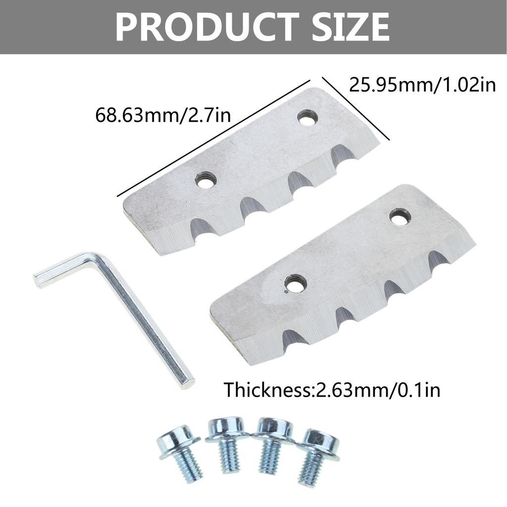 6 Inch Steel Ice Auger Replacement Blades Corrosion Resistant Ice Auger for Efficient Drilling & Long Lasting Sharpness