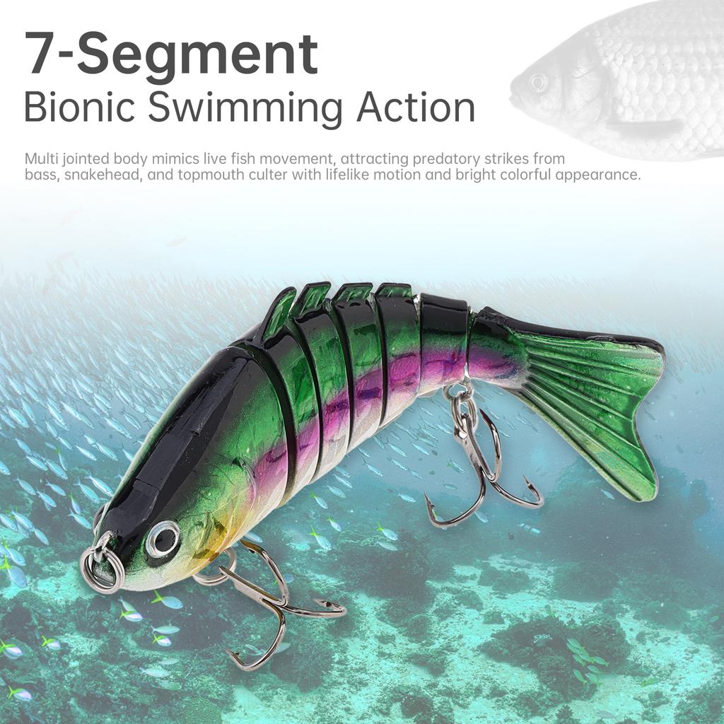 5 Pcs Multi Jointed Slow Sinking Swimbait Lure Pike Fish with Anti-bite Steel Wire 15cm 15g Lifelike Bait