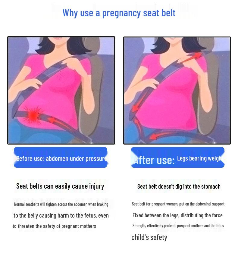 Maternity Car Seatbelt for Pregnancy: Anti-Pressure Abdomen Protection