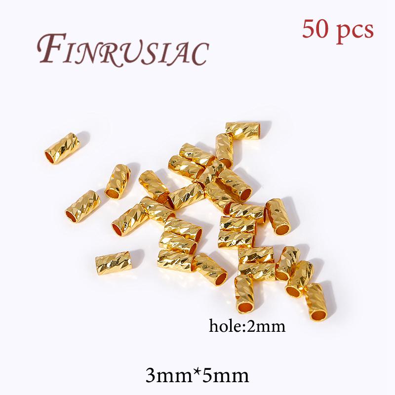 18K Gold Plated Bead End Caps For Jewelry Making Supplies Spacer Bead Caps DIY Accessories