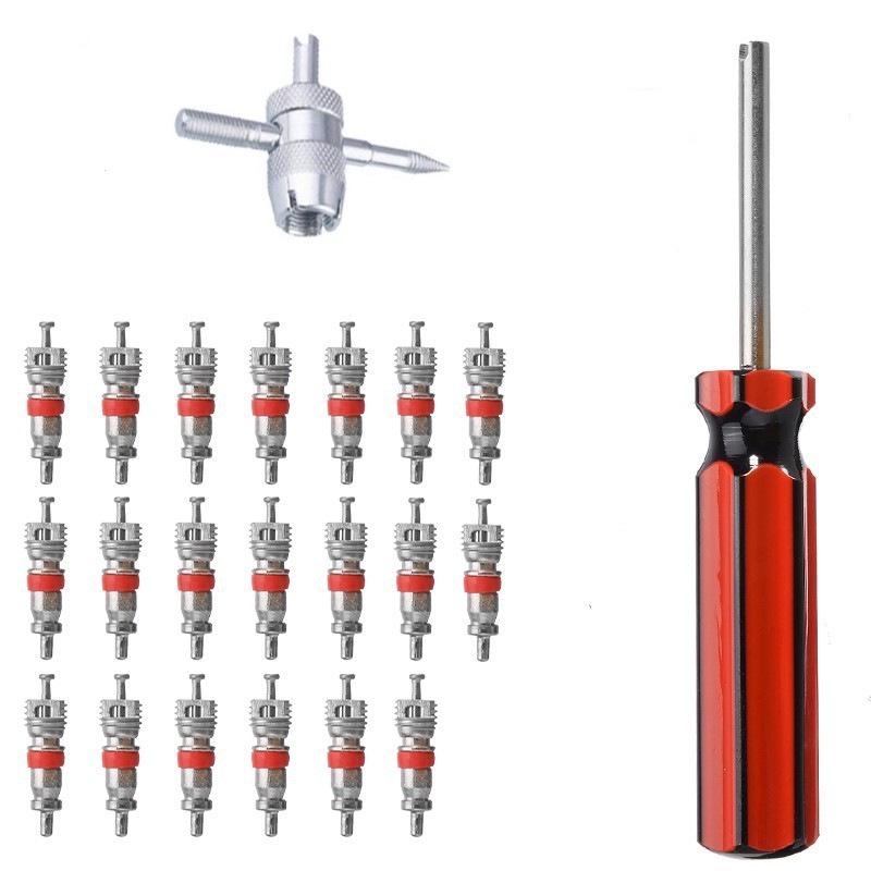 Electric Car Tire Valve Core Wrench Set: Four-in-One Repair & Installation Tool