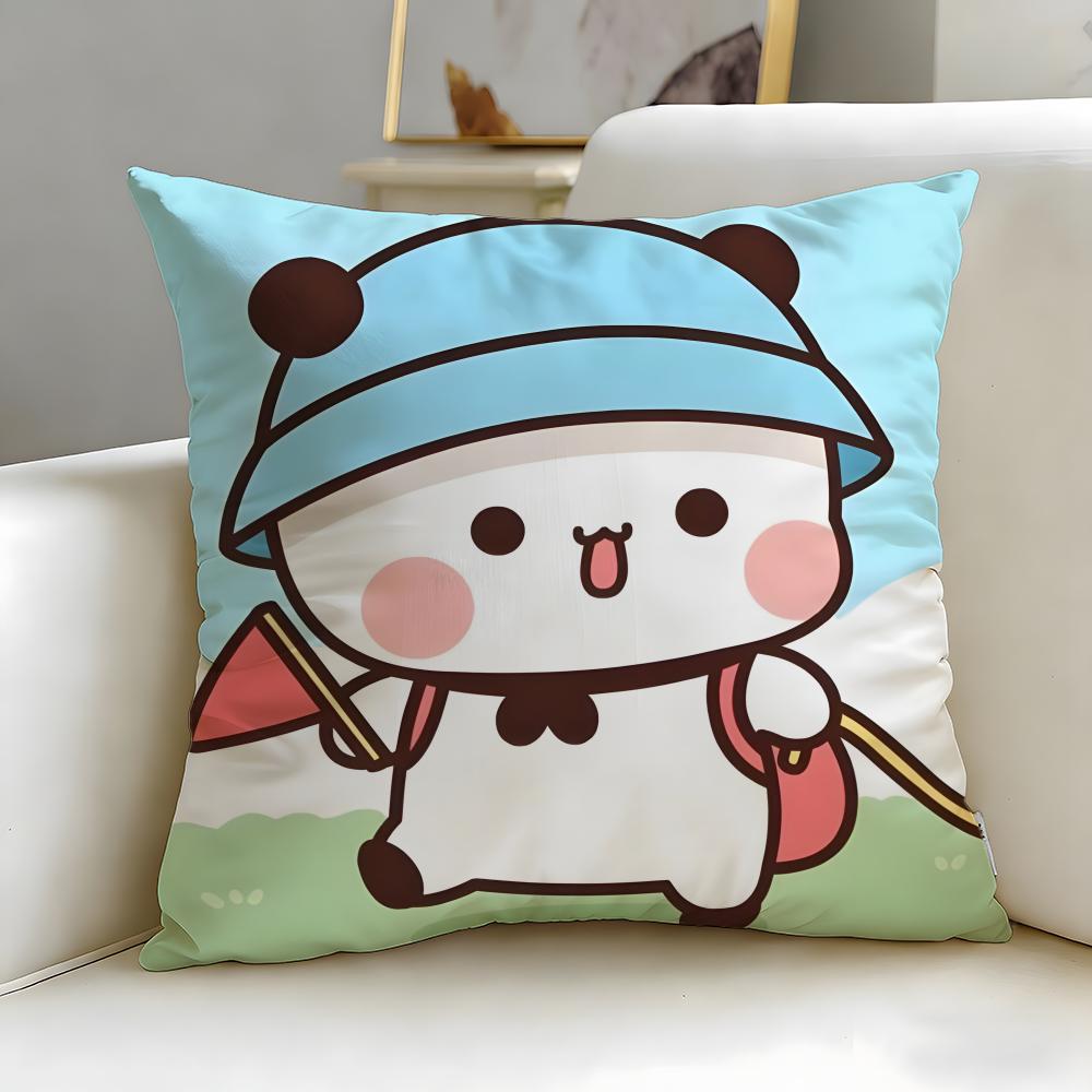 popular cartoon yier bubu Cushion Cover Soft  EasyWash Pillow Case  Versatile for Couch Bed Travel and Office