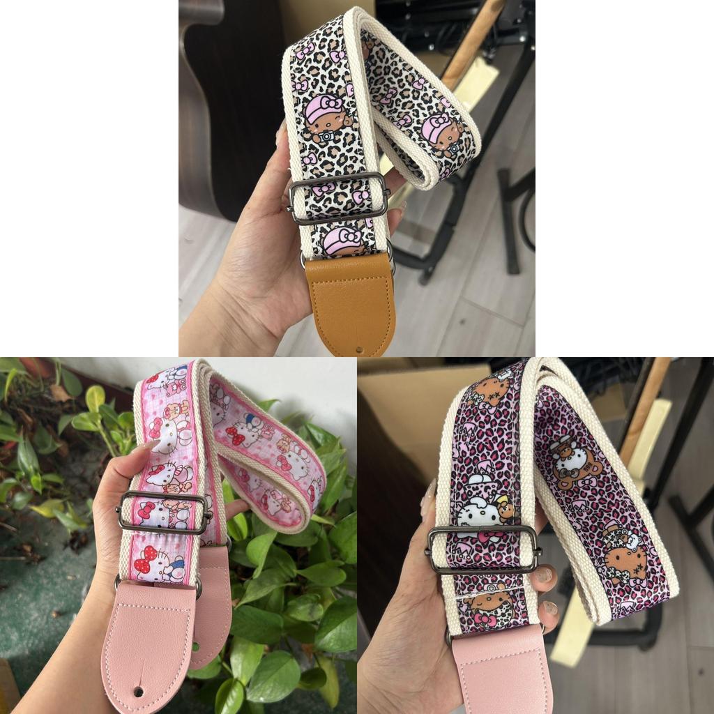 Hello Kitty Guitar Strap With Metal Buckle For Electric Acoustic Bass Ukulele Classical Instruments