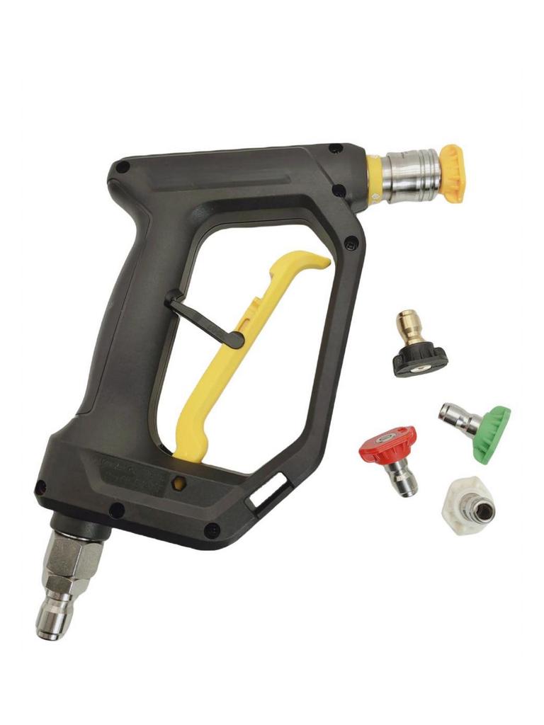 Dolaşmayı Önleyici Bağlantılı ve 3/8" Dişi Dişli QC'li 4000 PSI Yüksek Basınçlı Oto Yıkama Tabancası, 5 Renkli Nozül İçerir