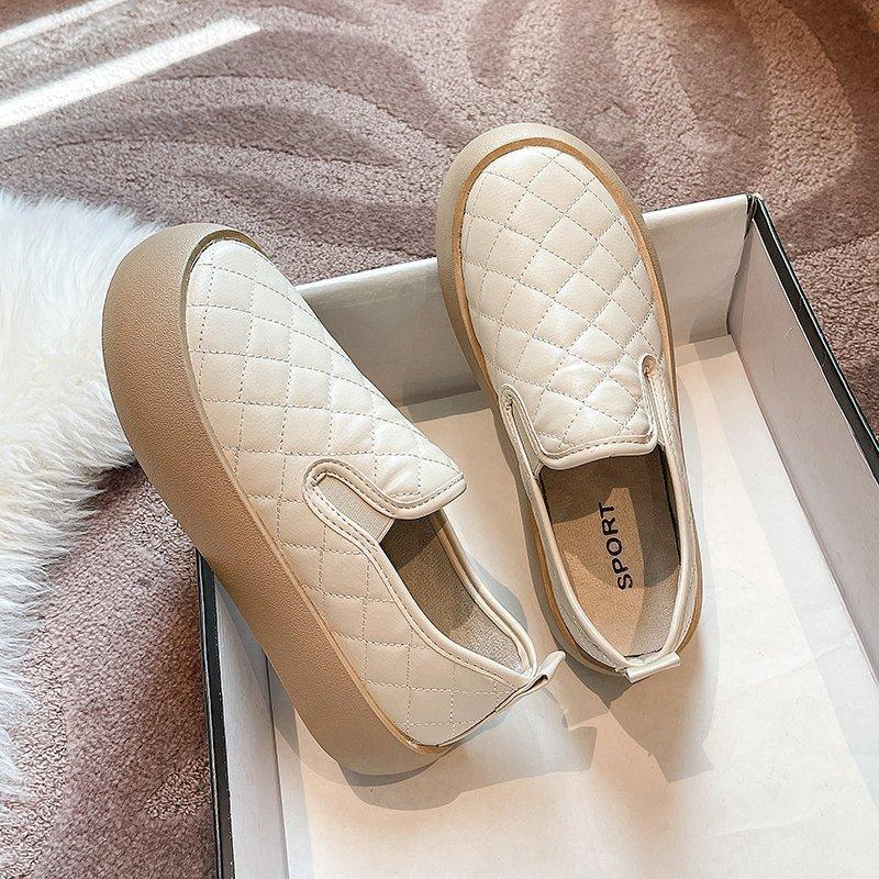 One-pedal little white shoes women's 2025 summer new popular flat-bottomed lazy loafers casual versatile sports shoes