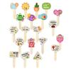 20 Pcs Wooden Plant Tags Rustic Plant Labels 20 Styles Gardening Markers Tags for Potted Plants Planter Flower Bed