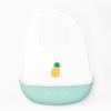 Babador de silicone à prova d'água para bebês - Babador de arroz descartável grande