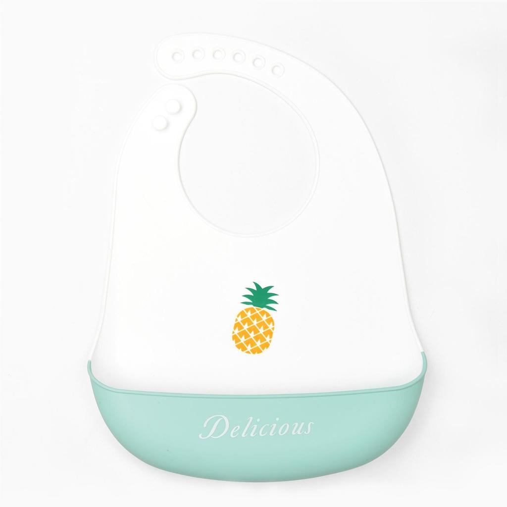 Babador de silicone à prova d'água para bebês - Babador de arroz descartável grande