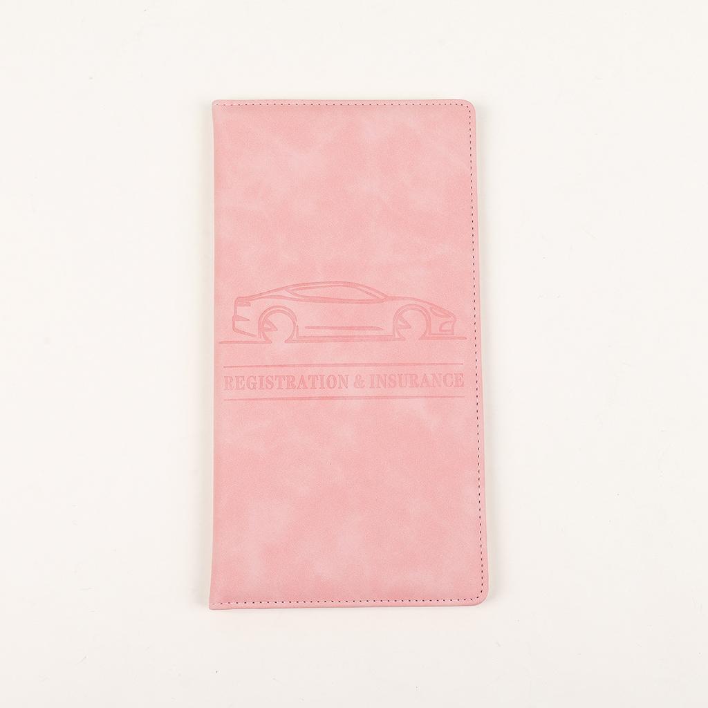 Cartera tarjetero para hombre con clip multifuncional para tarjetas de registro del coche, licencia de conducir y seguro del vehículo