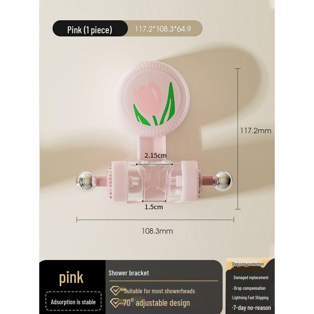 Movable No-Drill Suction Cup Shower Head Holder
