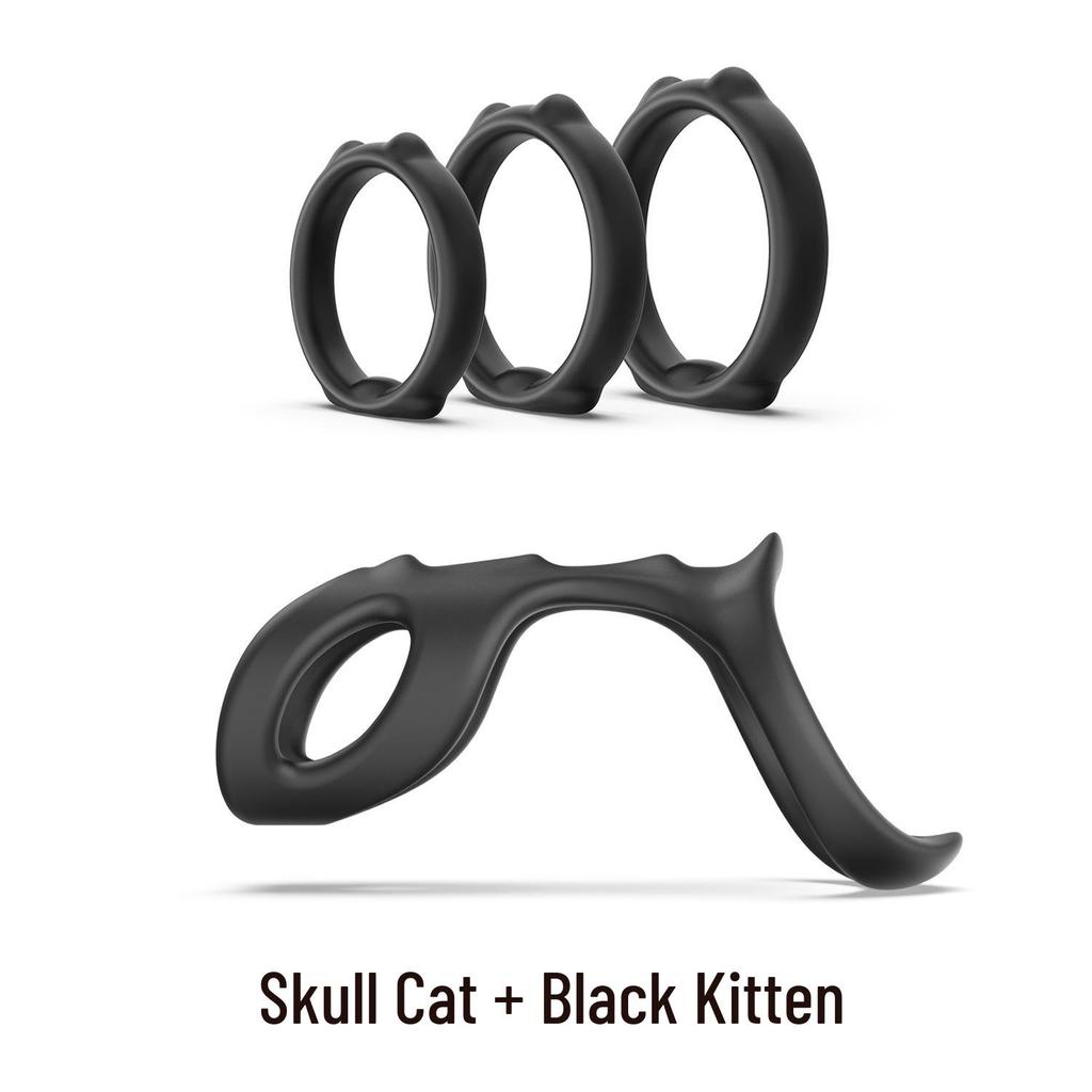 Men's Four-Piece Anti-Ejaculation Ring Set for Couples