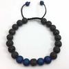 Energy Volcanic Stone Yoga Bracelet - 8mm Natural Woven Beads
