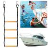 4 Step Heavy Duty Climbing Rope Folding Portable Rope Boarding Ladder Swim Ladder for Inflatable Boat Kayak Motorboat Canoeing