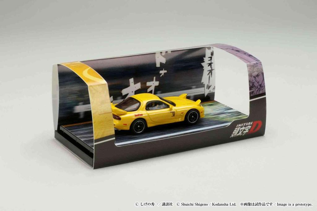 HJ64 Mazda D VS Tsuyoshi Keisuke with driver finished product 1/64 RX-7 (FD3S)RED SUNS/Initial Nakazato, Takahashi, figures,