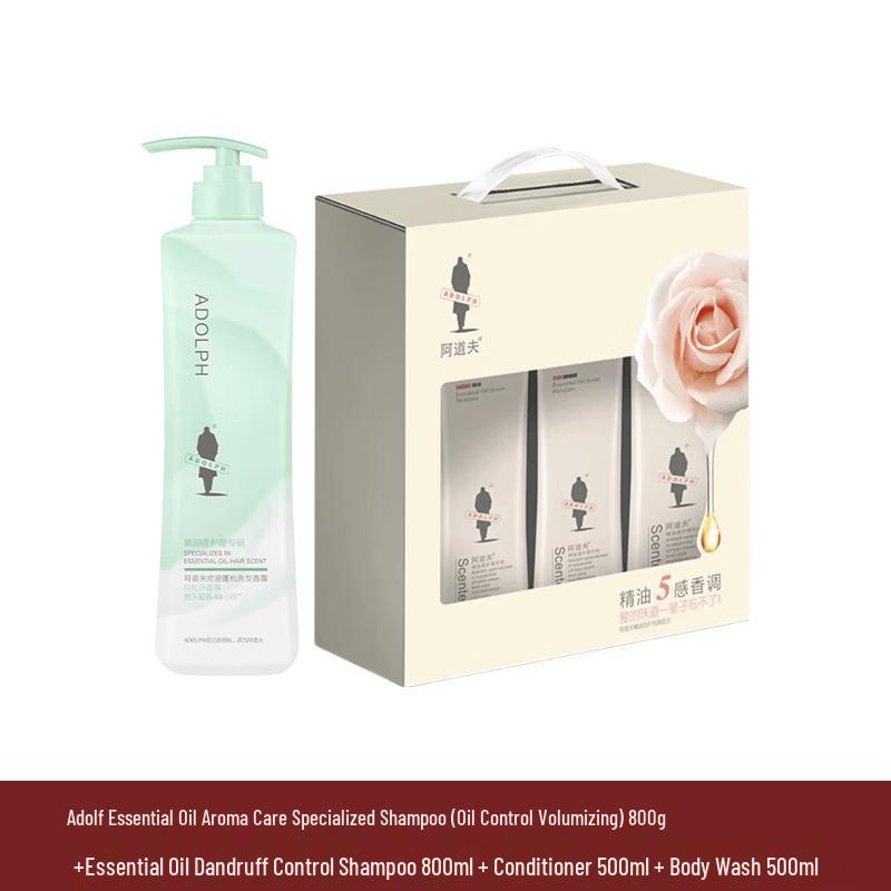 Adolph Oil Control Volumizing Shampoo & Hair Care Set