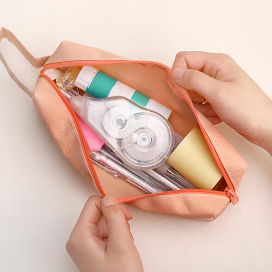 Tragbare Leinwand-Federtasche mit Griff Große Kapazität Schreibwarentasche Schüler-Stifte-Organizer für Stifte Marker Lineale Schulanfangsgeschenke