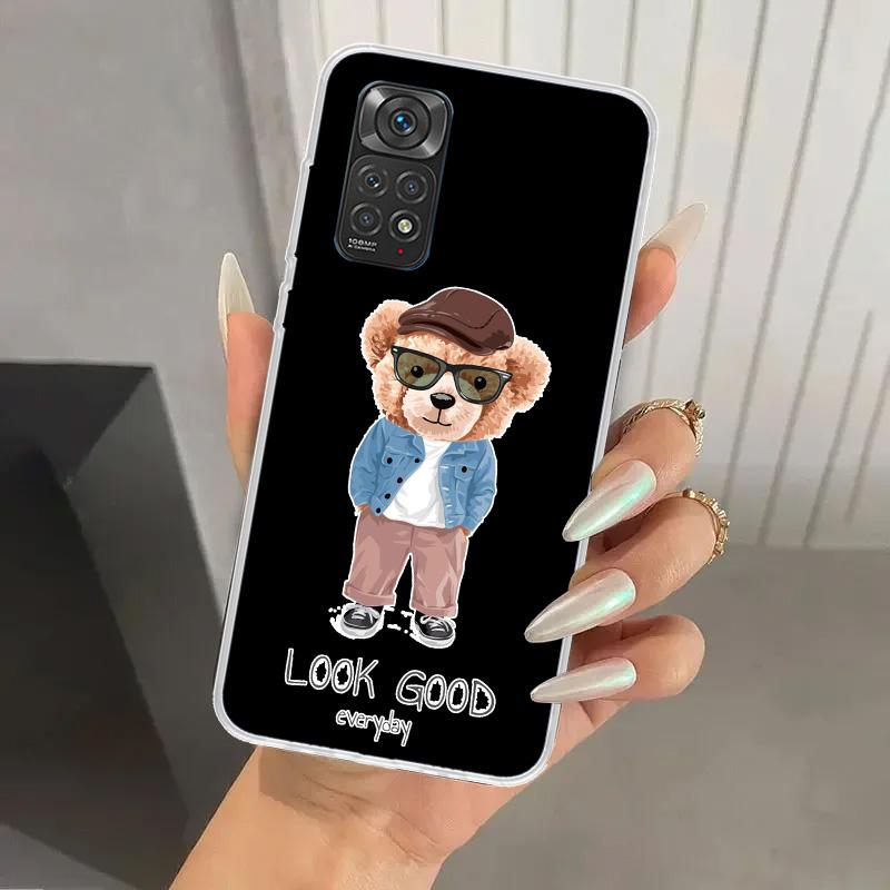 Fashion Brand Bear Phone Case for Xiaomi Redmi Note 15 14 14S 13 12S 12 Pro 11S 11 Plus 11T 11E 10S Soft Funda Print Shell Redmi
