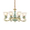 American/European Style Villa Chandelier | Ceramic/Jade/Copper Pendant Light | for Dining/Bedroom/Study | Home Decor
