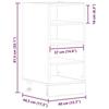 VidaXL Low Cabinet "Riga" Sonoma Oak 40 X 44.5 X 81.5 Cm Engineered Wood 854204