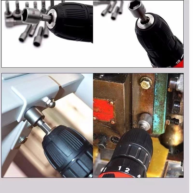 9/14 PCS Hexagon Socket Set Sleeve Nozzles Nut Driver Kit Screwdriver Bits Multi-size Wrench Power Tools Wrenches Hex Screw Key