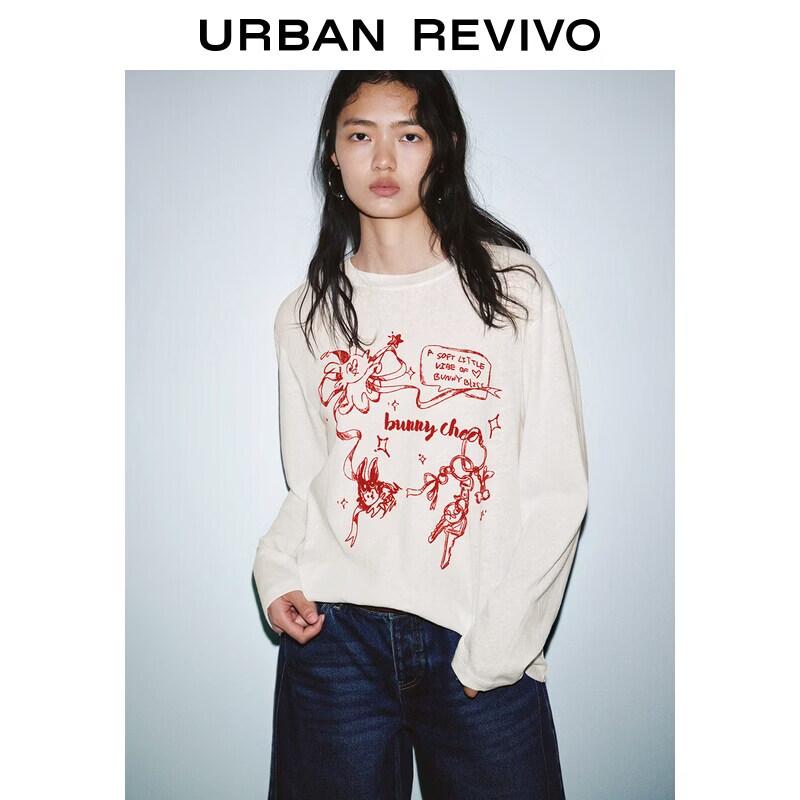 UR2026 Women s Contrast Print Long Sleeve T-Shirt L