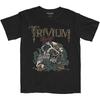 Trivium T-Shirt Skelly Blume Bandlogo Offiziell Herren Schwarz S