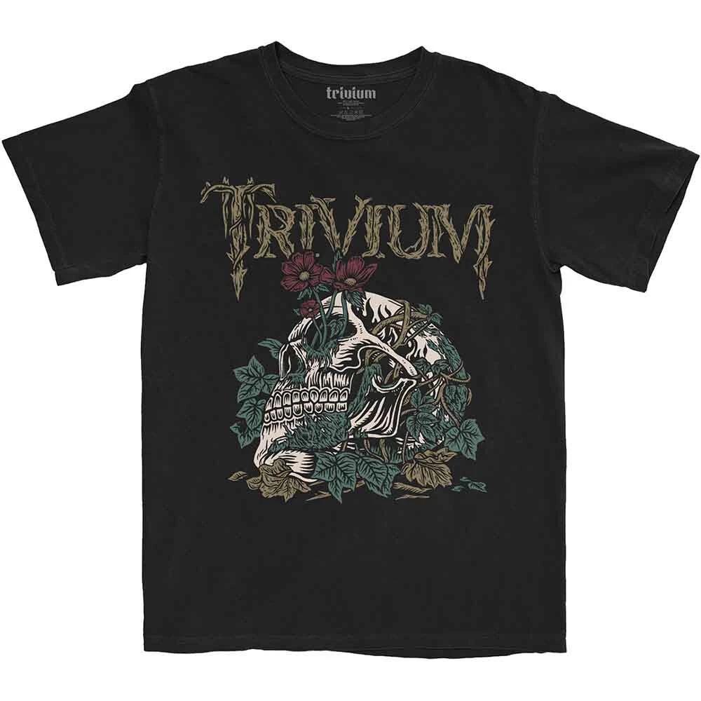 Trivium T Shirt Skelly Flower Band Logo Official Mens Black S S