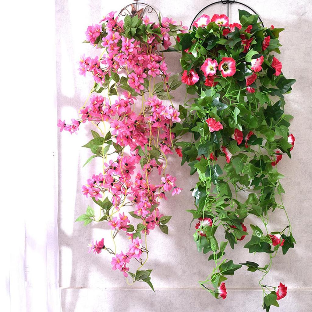 Artificial Hanging Vine DIY Decor Fake Morning Glory