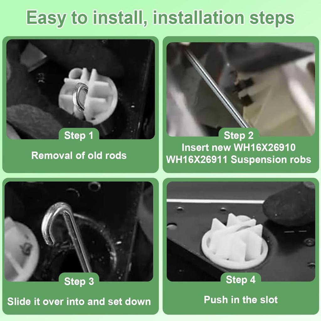 WH16X26910 WH16X26911 Washer Suspension Rods 4Pcs Suspension Rods Compatible with GE Washer Suspension Rod GTW335ASN1WW GTW335ASN2WW GTW460ASJ5WW