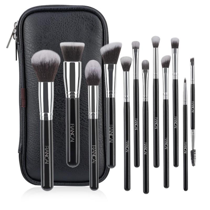 12pcs Brown Makeup Brush Set Soft Brushes Eyeshadow Powder Foundation Beauty Tools
