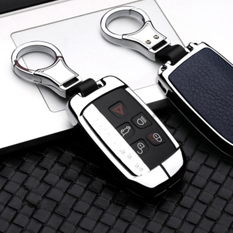 Leather Smart Car Key Cover Case for Land Rover A9 Freelander Evoque Discovery 4 5 Sport LR4 for Jaguar XK XKR XF XFR XJ Style