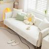 Cotton Sofa Cover Fabric Embroidery Rustic Style Four Seasons Universal Non-Slip Sofa Cover for Living Room Leather Sofa Cover