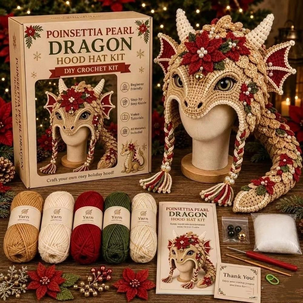 Cattle DIY Crochet Hat Kit Sheep Christmas Hat Kit  for Adults Teens Seniors