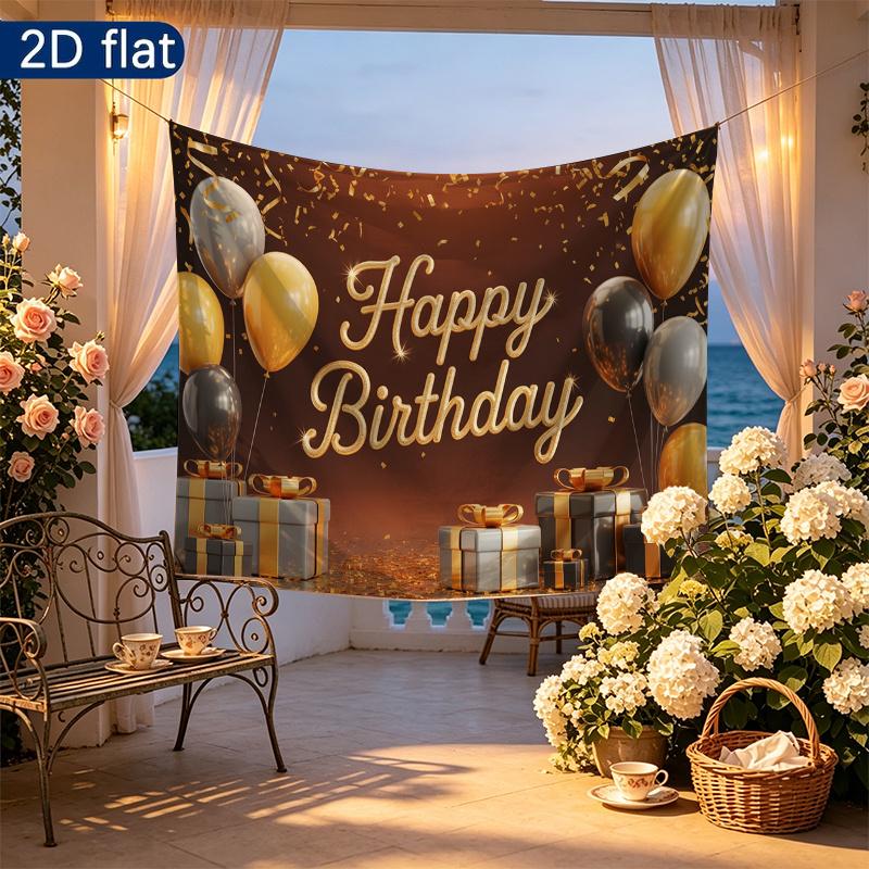 Party Backdrop Happy Birthday Birthday Photo Booth Background Front Door Decor