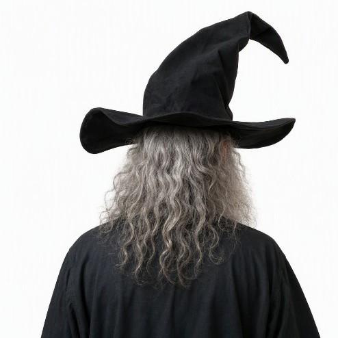 Halloween Gray Wizard Wig Beard Clothes Set Hobbit Gandalf Clothes Hat