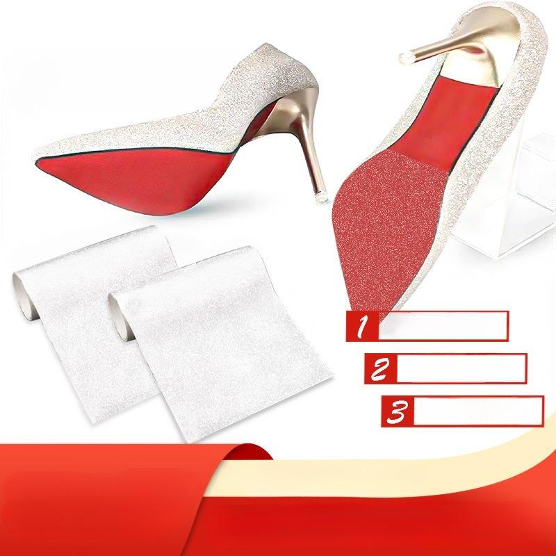 1 Stück Selbstklebende Rutschfeste Sohle Abriebschutzaufkleber Transparent Abriebschutz Sohlenaufkleber Gummi Sohle Verdicktes Abriebfestes Sohlenmaterial Negativ