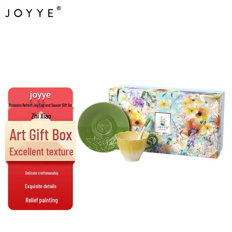 JOYYE Blooming Joy Ceramic Cup & Saucer Set