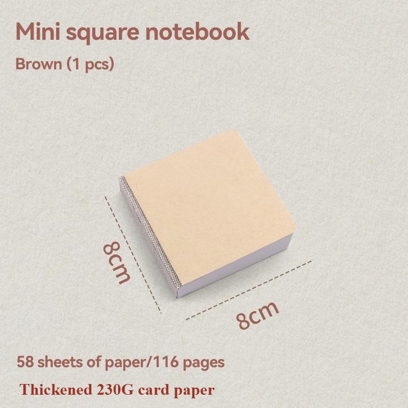 Borrence Mini Notebook Painting Handbook Portable Pocket Notepad 58 Sheets Drawing Book Back To School Stationery Art Supplies