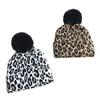 Factory Direct Supply Customized Warm Fashion New Waterproof Leopard Print Jacquard Women's Knitted Hat Knitted Scarf Gloves