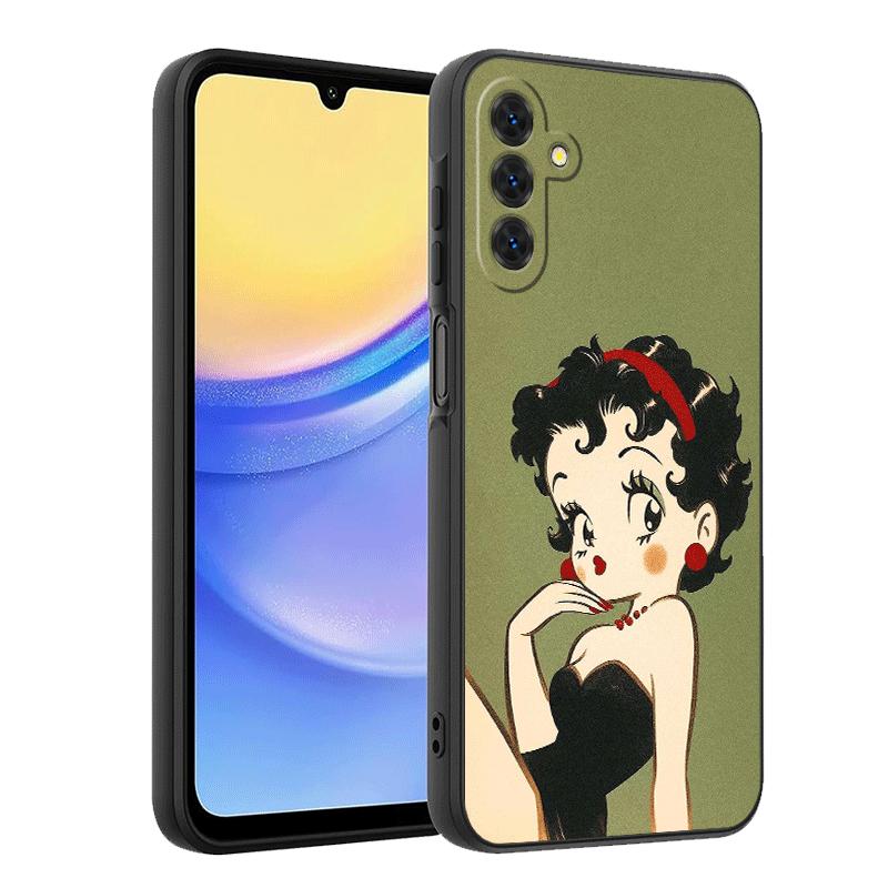 B-Bettys B-Boops Girl Soft Phone Case for Samsung A17 A37 A57 A16 A26 A36 A56 A15 A25 A35 A55 A14 A24 A34 A54 A13 A23 A33 A53 A5