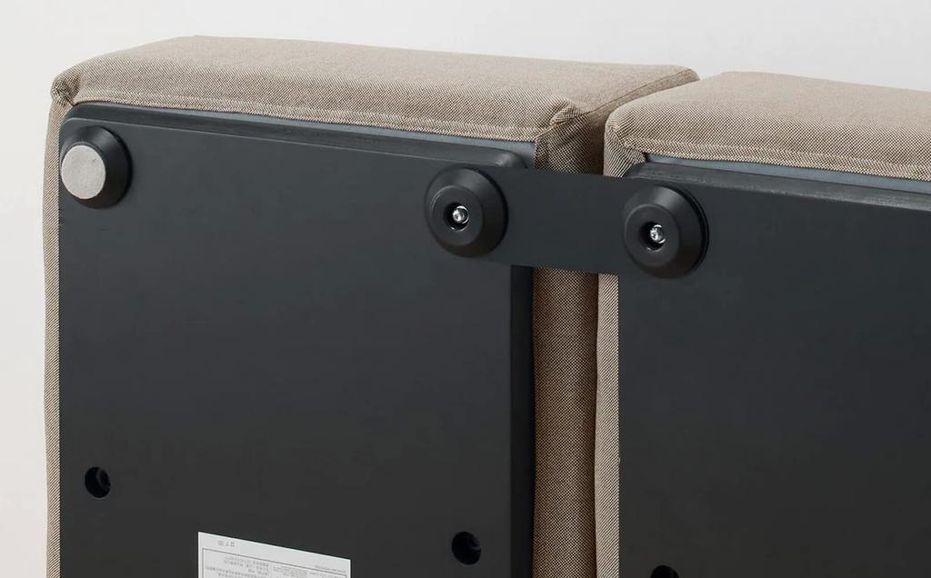 MUJI Beige Large Washed Cotton Canvas Cover for Unit Sofas with Armrests, 98cm Wide, Product Number: 82583816