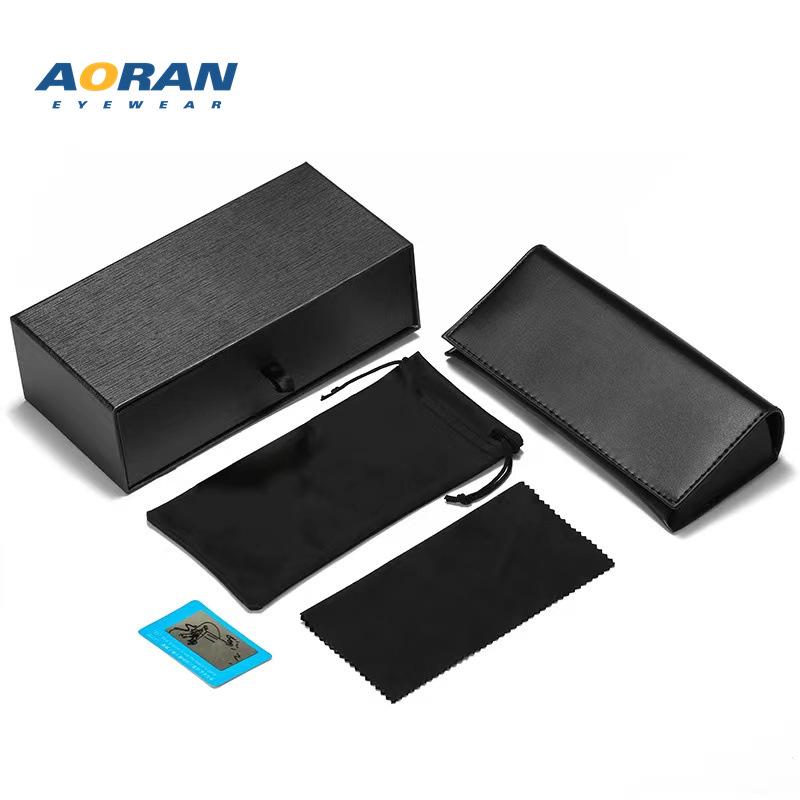 Luxury Leather Sunglasses Box Set with Pull-out Glasses Cloth