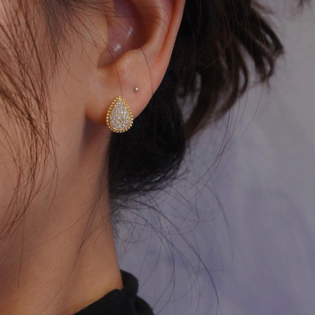 New Hot Brand Vintage Earrings for Women Luxury Jewelry Fashion Water Drop Designer Eardrop Pure 925 Sliver Party Clip Earrings