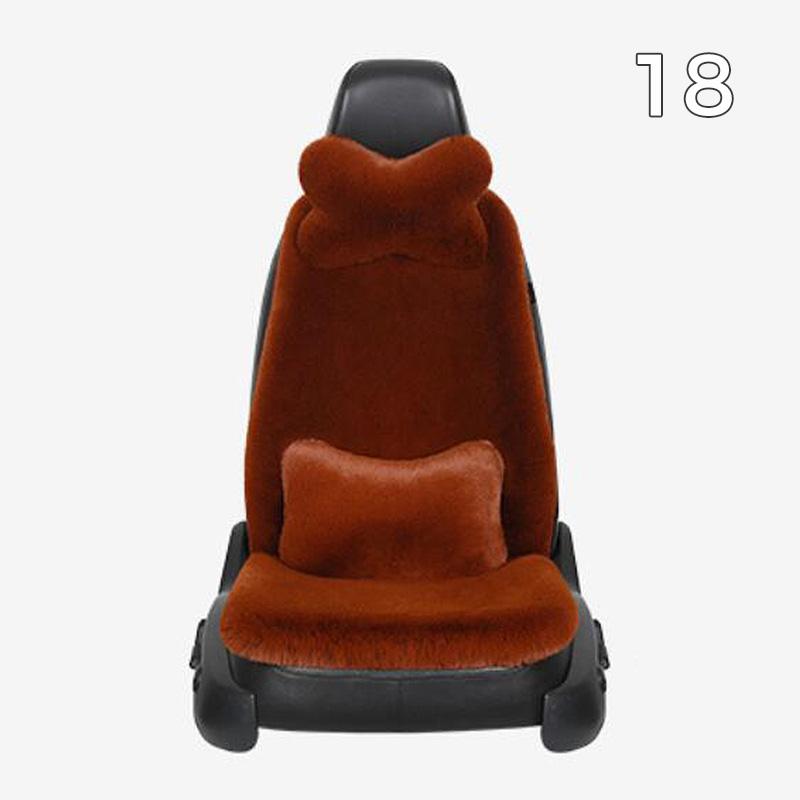 Plush Seat Cover Set Universal Luxury Car Seat Cushion Auto Protector Mat Winter Soft Warm Fur Cover Auto Interior