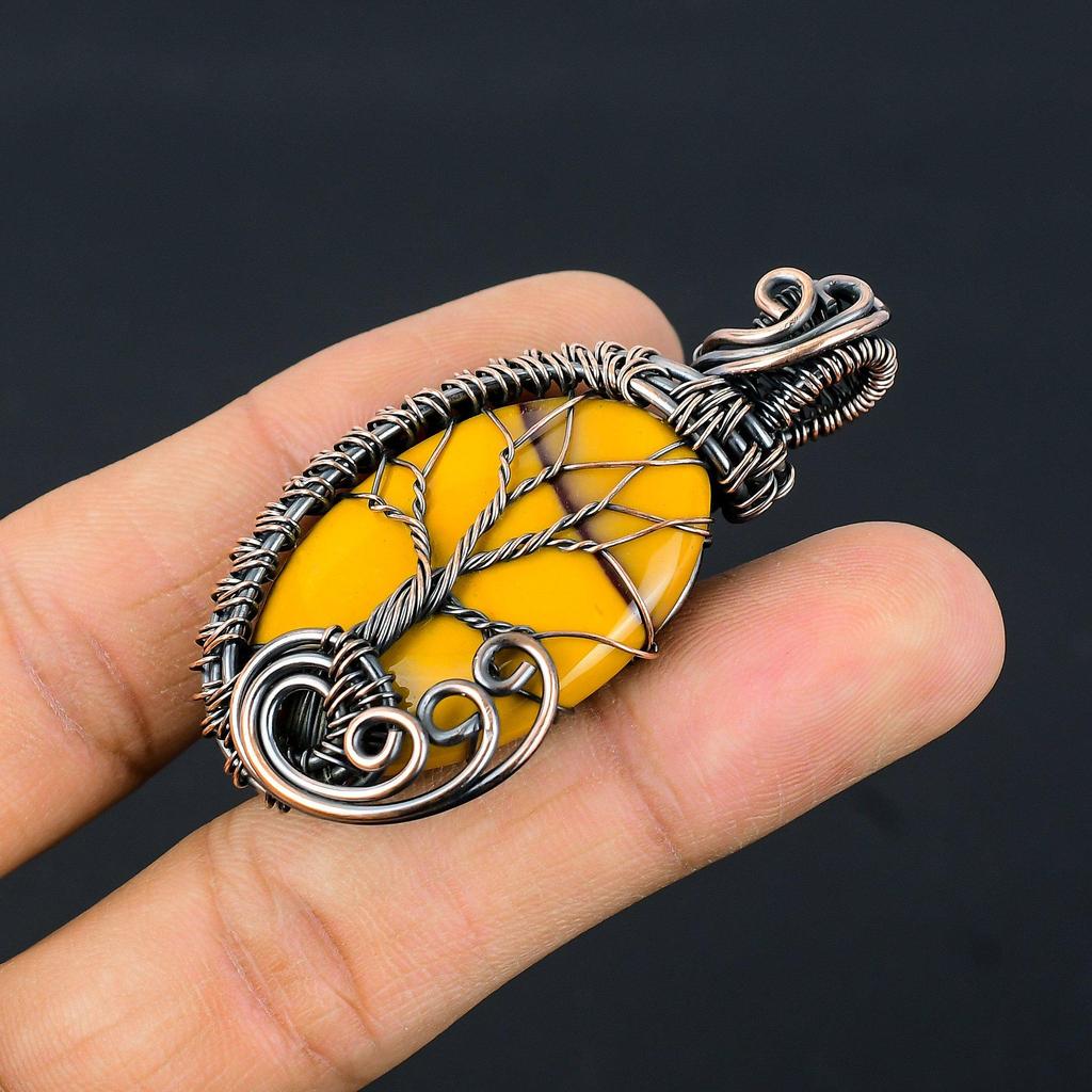 Tree Of Life Mookaite 999 Copper Wire Wrapped Pendant Handmade Gemstone Jewelry, Gifts For Wife Brand New Pendant