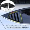 För Hyundai Elantra 2017-2019 Bil Bakre Lamell Fönster Sido Lucka Skydd Trim Klistermärke Ventil Scoop ABS Kolfiber Tillbehör