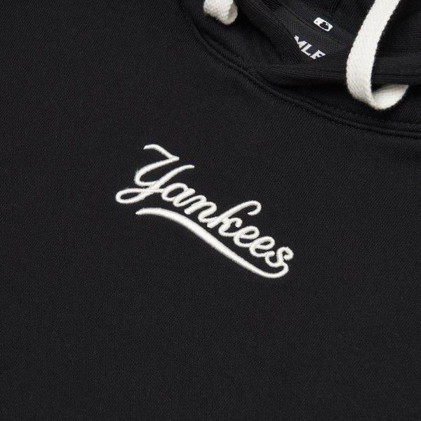MLB New York Yankees Letter Minimalist Sleeveless Hoodie Women Hoodies Black 3FTK06023-50BKS