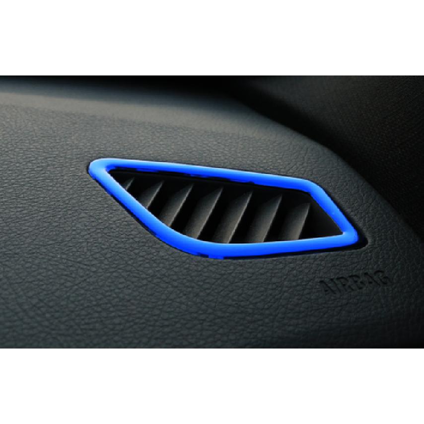 Blue Steel Dashboard L&R Air Outlet For BMW 3 4 Series GT Vent Trim 2013-