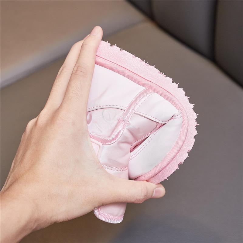 Winter New Design Girls Boys Kids Snow Boots High-Top Cotton Shoes Waterproof Warm Plush Lined Outdoor Sports Skiing Shoes