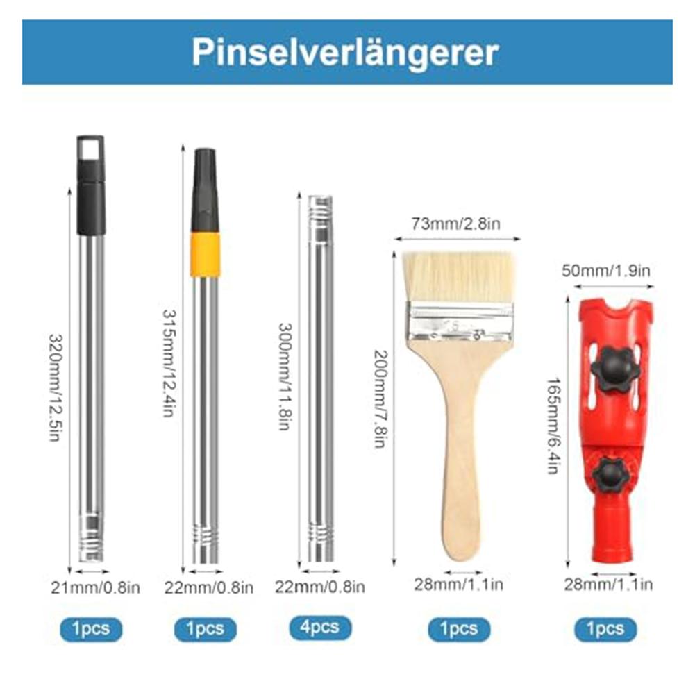 

Paint Brush Extension Rod with Adjustable Length Multi Angle Bracket Compatible with Various Brushes and Rollers China Mainland